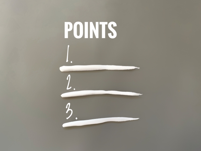 「POINTS」と番号付きライン