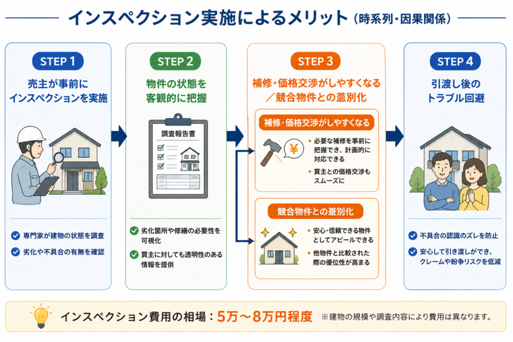 インスペクション実施のフローとメリット