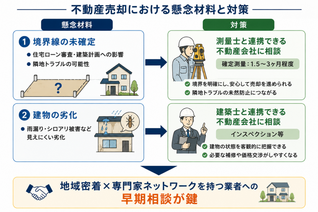 不動産売却における懸念材料と対策