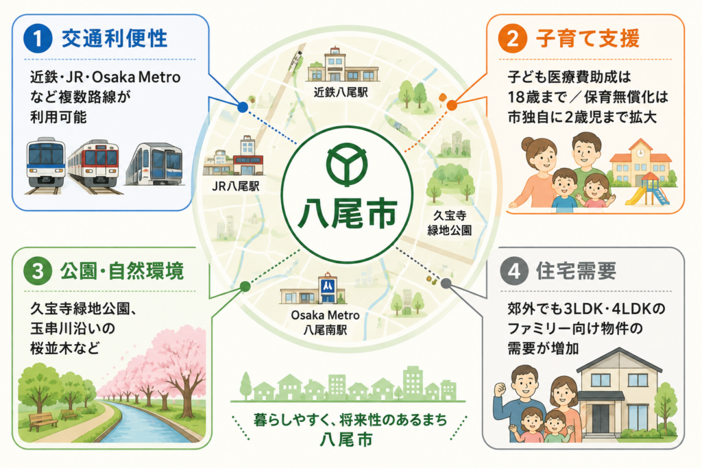 八尾市がファミリー層に人気な理由と住環境